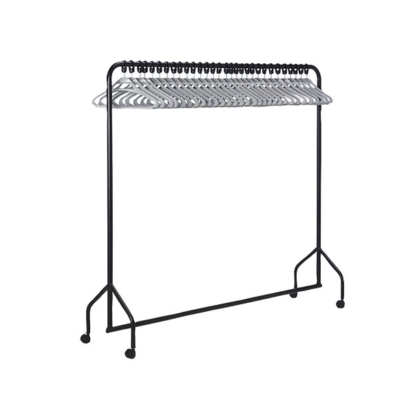 30 Hanger Garment Rail Black 311418