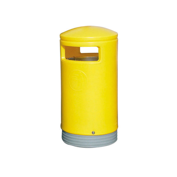 Outdoor Hooded Top Bin 75L Yellow