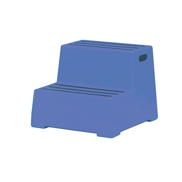 2 Tread Blue Plastic Safety Step