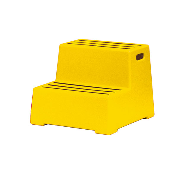 Yellow 2 Tread Plastic Safety Step