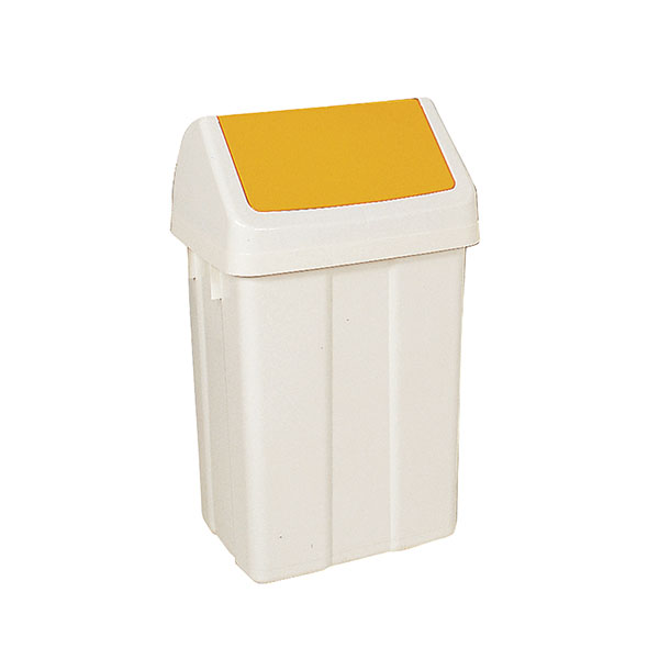 50L Swing Bin White/Yell 330353