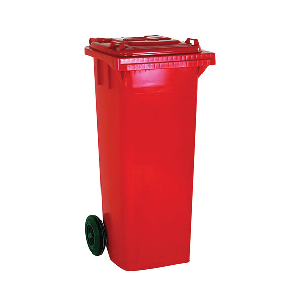 2 Wheel Refuse Container Red 360L