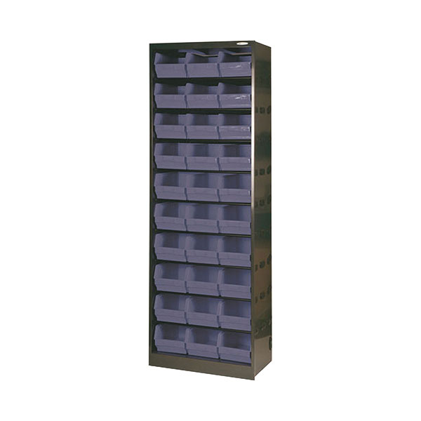 Cabinet 30 Polyprop Bins Gry Blk