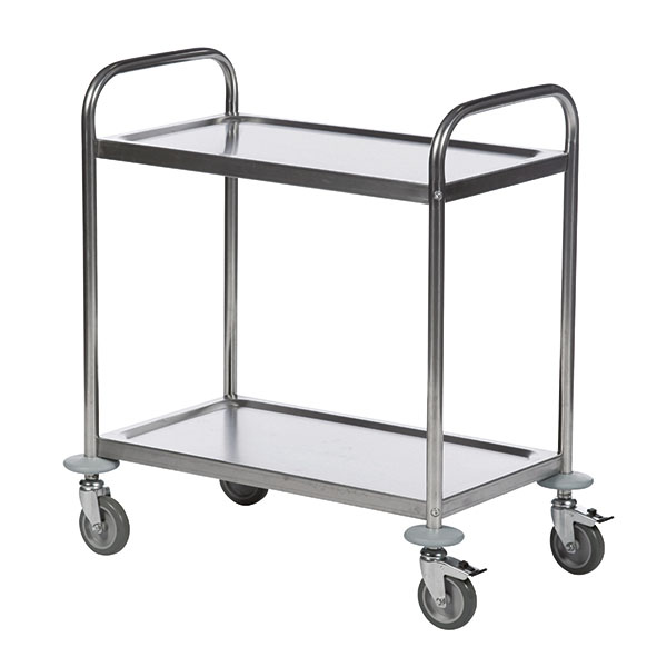 2 Shelf Trolley 600x400 Slv