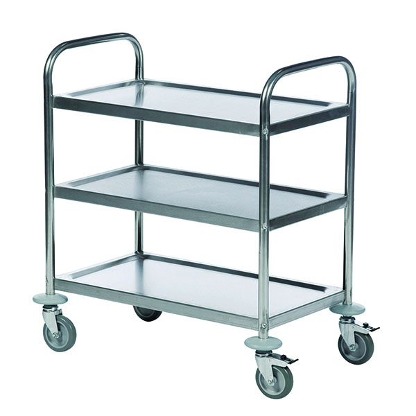 3 Shelf Trolley 600x400 Slv