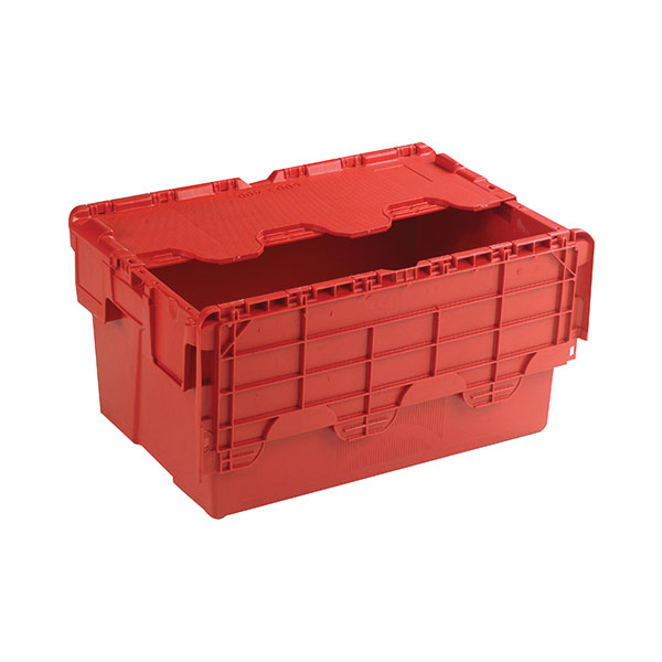 Attached Lid Containr 54L Red 375816