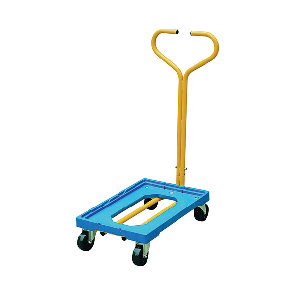 Plastic Dolly with Handle Blue