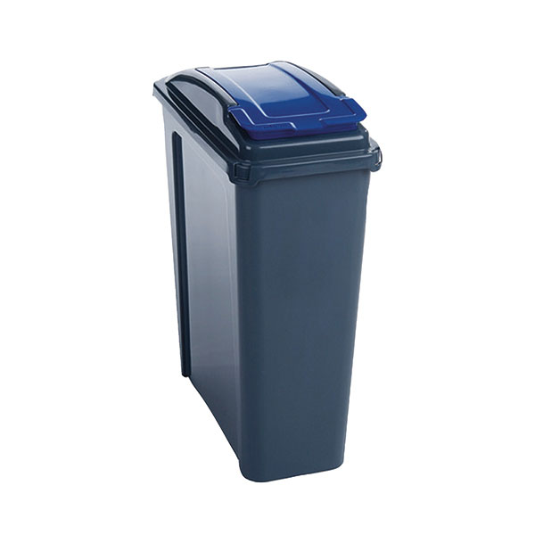 Vfm Recycling Bin 25L Blu Lid 385286
