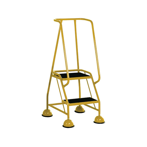 Yellow 2 Tread Tubular Steel Step