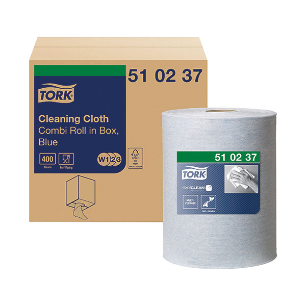 Tork Cloth Combi Roll Blu 152M