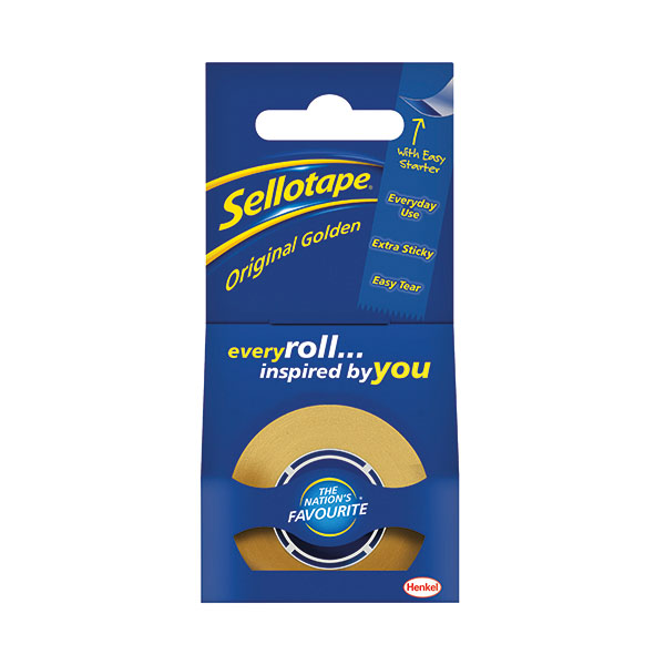 Sellotape Golden 18mm/25m Tape Pk8