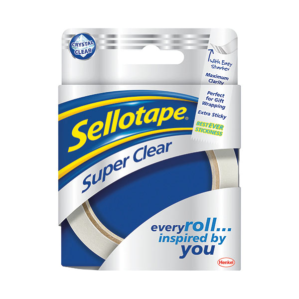 SelloTpe 24mmx50m Super Clr Tpe Pk6