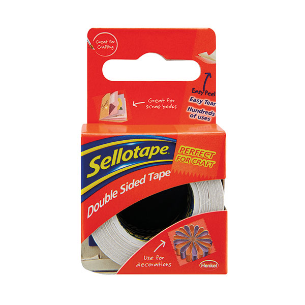 Sellotape Dbl Sided 15mm Tape Pk12