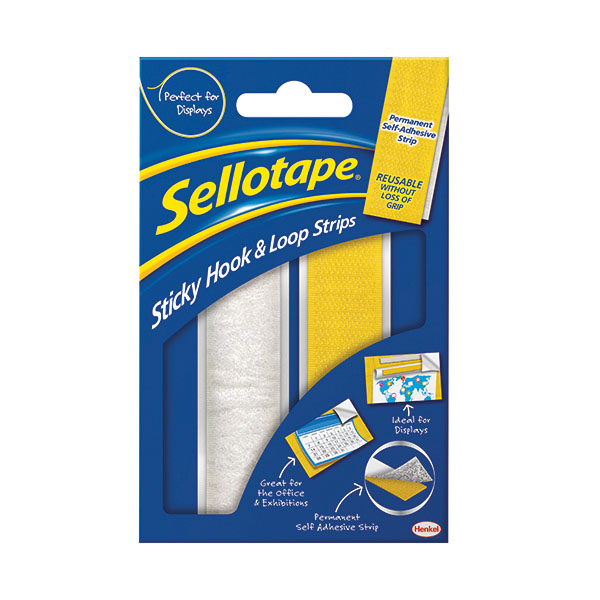 Sellotape Sticky Hook Loop Strip