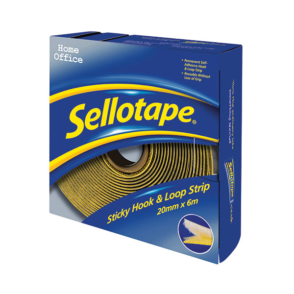Sellotape Sticky Hook and Loop Strip