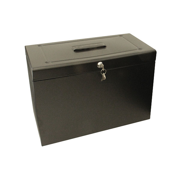 Cathedral Foolscap File Box Blk Hobk