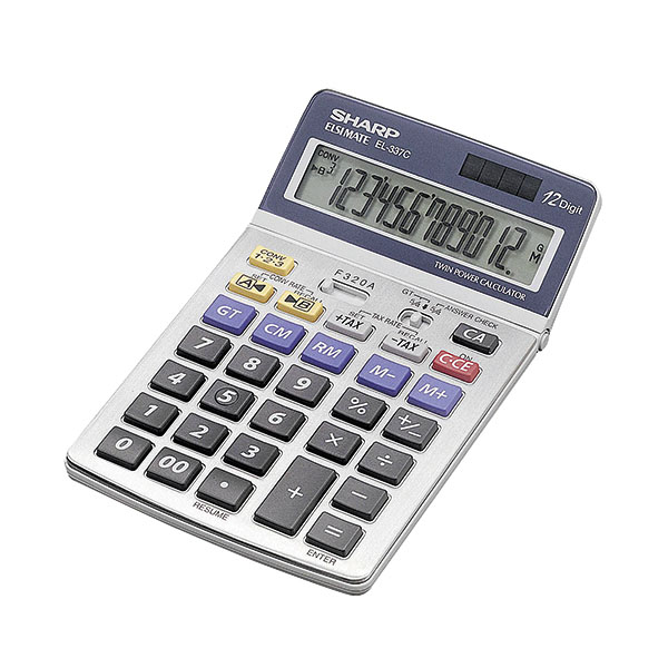 Sharp 12 Digit Semi Desk Tax Calc