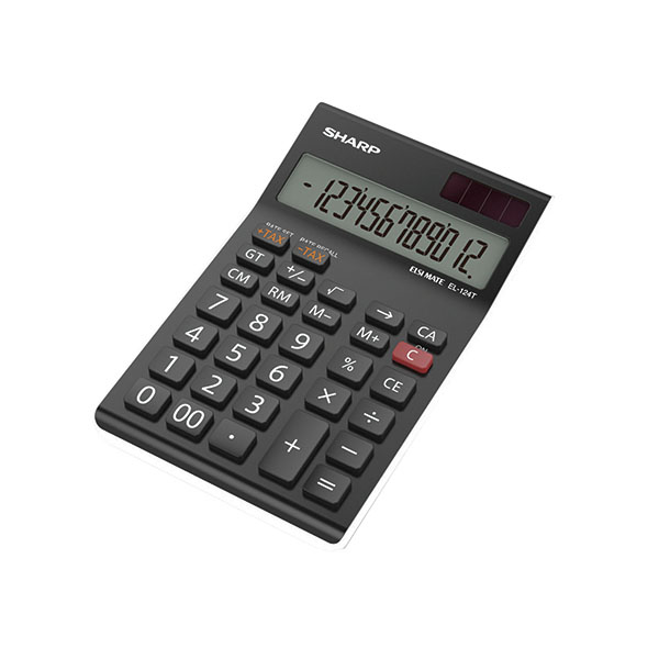 Sharp El124At Desk Calc El124Atwh