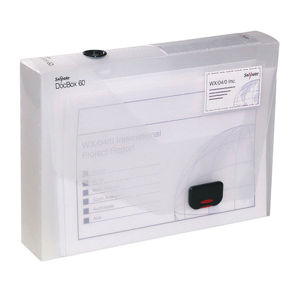 Snopake A4 60Mm Clear Document Box