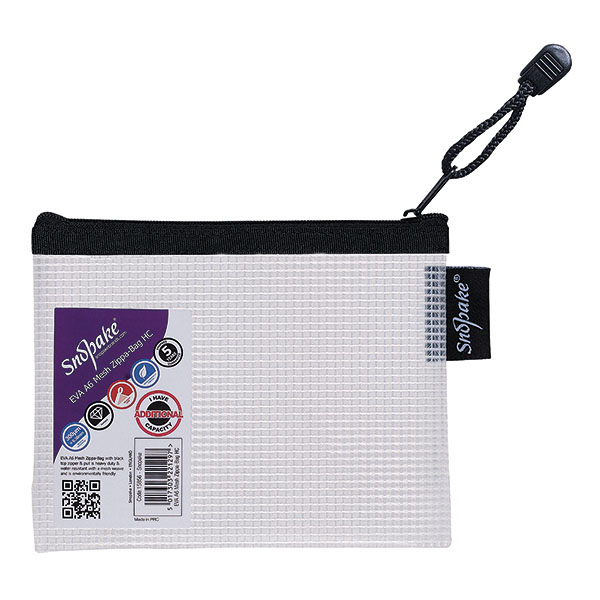 Snopake Eva Mesh Zippa Bag A6 Pk3