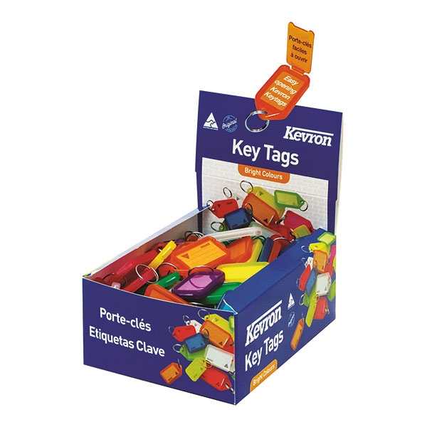 Kevron Clicktag Keyring Asstd Pk100