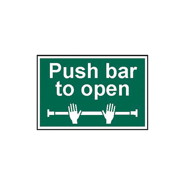 Spectrum Saf Sign Push Bar To Open