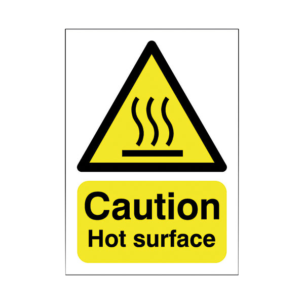 Signslab A5 Caution Hot Surface S/A