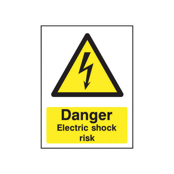 Signslab Elec Shock Risk Sign PVC A5