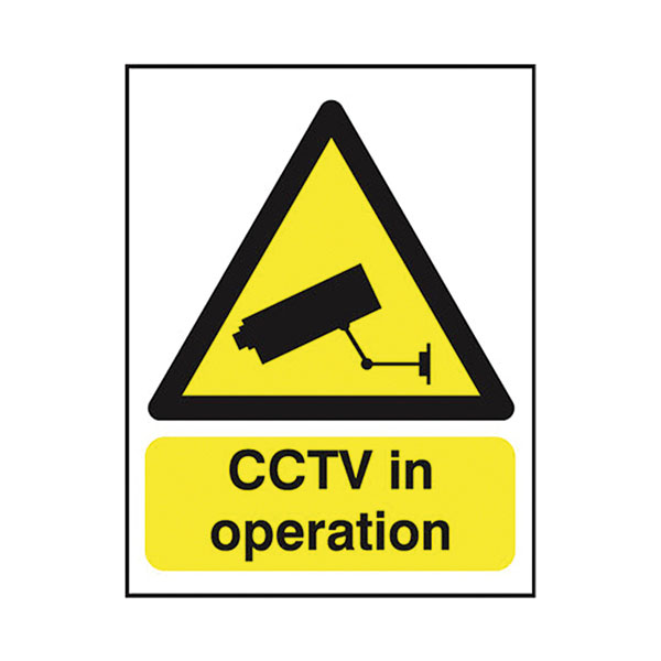 CCTV In Operation PVC Sign A5
