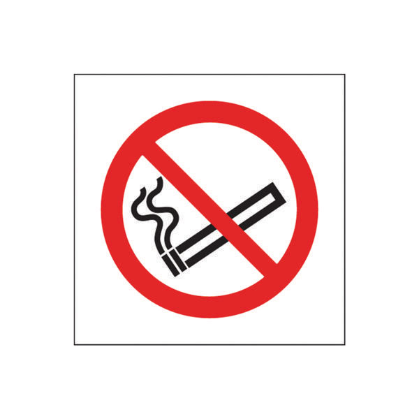 Sign No Smoking 100x100mm S/A Pk5