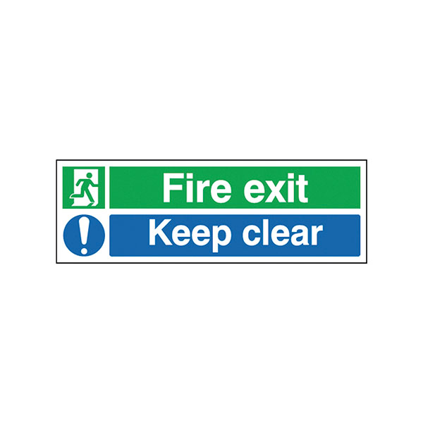 Fire Exit Keep Clear 15x45 S/A