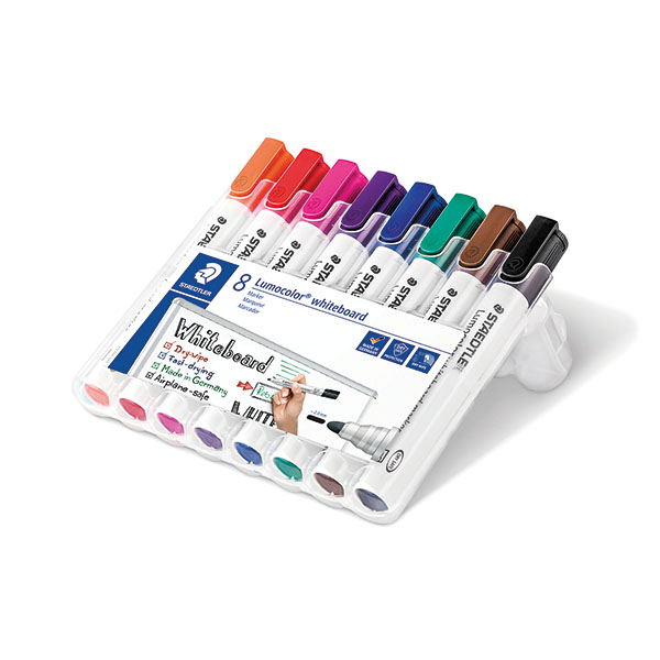 Staedtler Lumo 351 Drywipe Ast Pk8