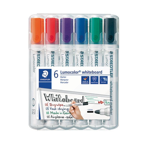 Staedtler Lumo 351 Drywipe Ast Pk6