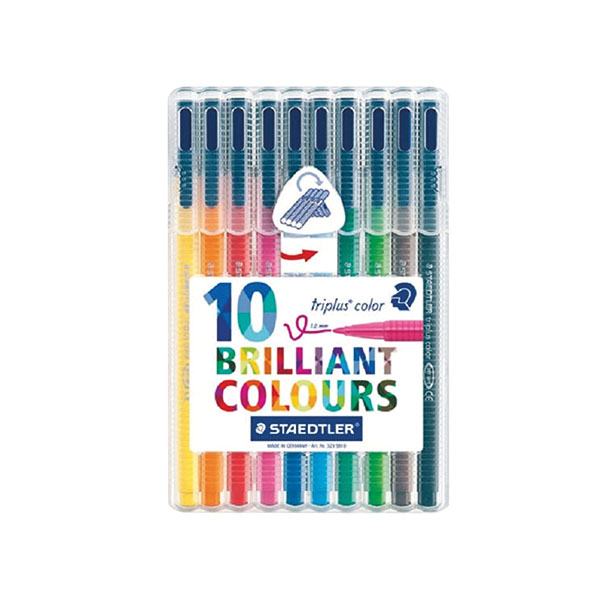Staedtler Tri+ Color Pen Ast Pk10