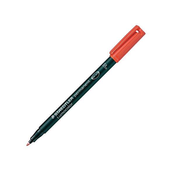 Staedtler Lumo Perm Fn Pens Red Pk10