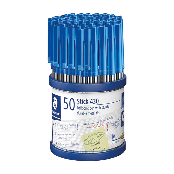 Staedtler Blue Med Stick Bpoint Pk50