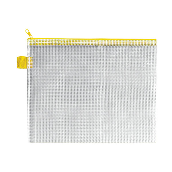 BDS Mesh Zip Bag 255x205mm Ylw Pk5