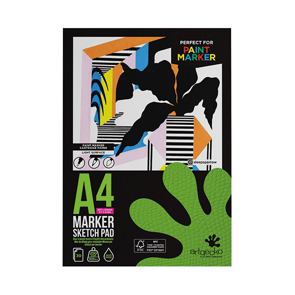 Artgecko Paint Pad A4 250Gsm 30Shts