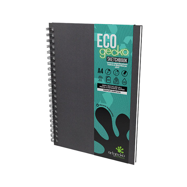 Eco Gecko W/bnd Skchbook A4 Por 40Sh