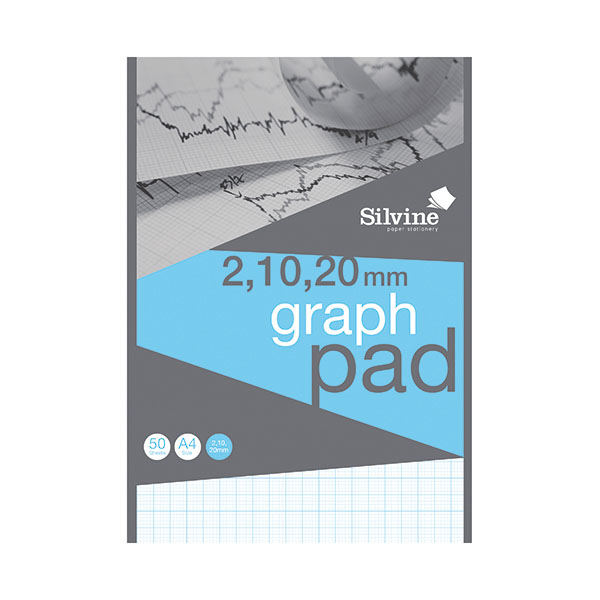 Silvine Graph Pad 2/10/20 50shts A4