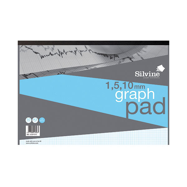 Silvine Graph Pad 1/5/10 50shts A3