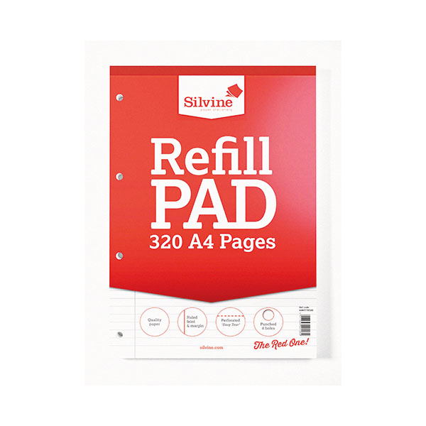 Silvine Refill Pad 320P R/M A4 Pk3