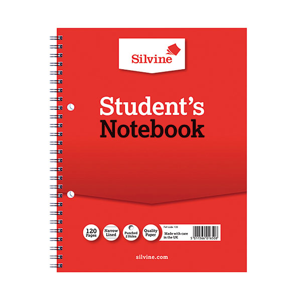 Silvine Small Students Notebook Pk12