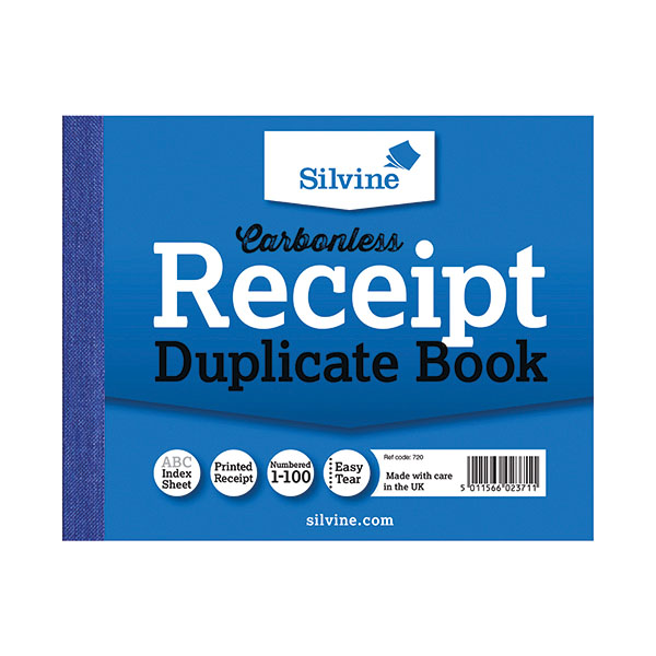 Silvine Dup Recept Book 720-T Pk12