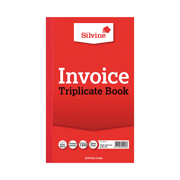 Silvine Triplicate Bk 8.25x5 Inv 619