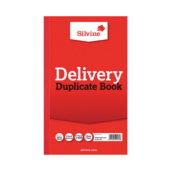 Silvine Dup Bk 8.25X5 Delivery 613-T