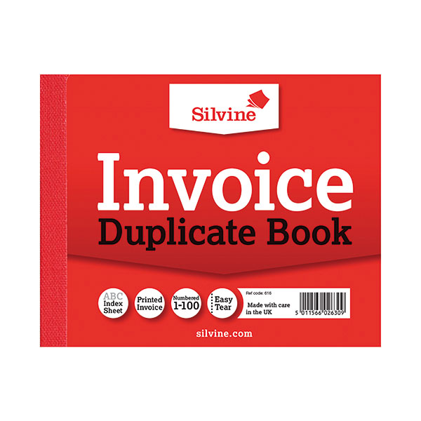 Silvine Dup Invoice Book 616 Pk12