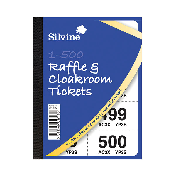 Cloakroom/Raffle Tickets 1-500 Pk12
