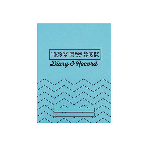 Silvine Homework Diary Recrd Bl Pk20