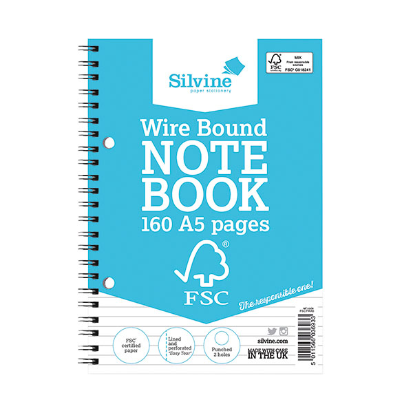 Silvine Everyday A5 Twinwire Notebk